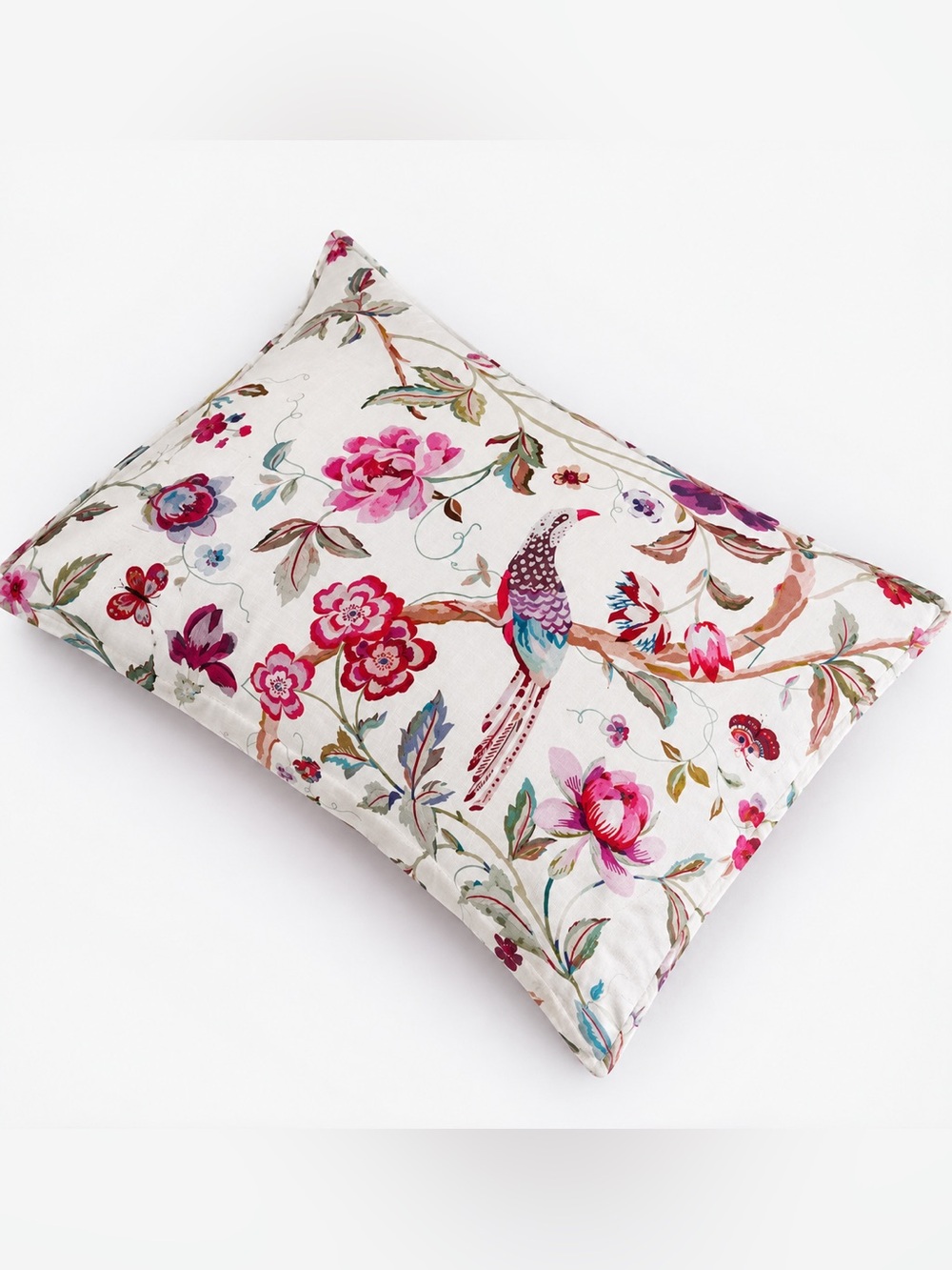 Johnny Was Kirby King Pillow Sham 100% Cotton Floral Bird 20x36